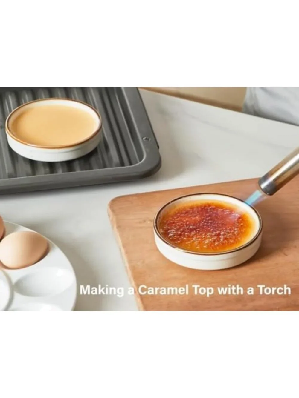 Set of 14 Oven Safe Ramekins - 4 oz Ceramic Souffle Dishes for Baking Desserts